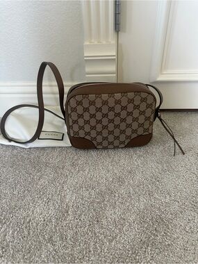 Gucci Monogram Mini Bree Messenger Bag (Authentic)